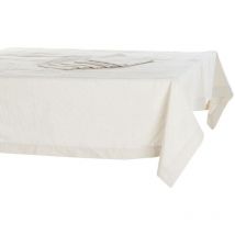 Nappe et serviettes dkd home decor beige (150 x 150 x 150 cm)