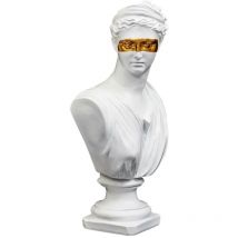 Figurine buste d'Aphrodite, blanche et dorée