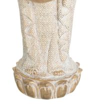Statue moine bouddhiste 25 cm – Polyrésine – Hauteur 25 cm – Largeur 9 cm – Profondeur 12 cm – LOLAHOME