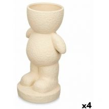 Giftdecor - Dolomite Beige Figure décorative 19 x 31 x 15 cm (4 unités) Vase