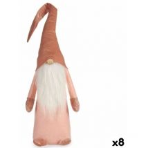 Krist+ - Figurine décorative gnome blanc rose polyester bois sand 20 x 100 x 25 cm (8 pièces)