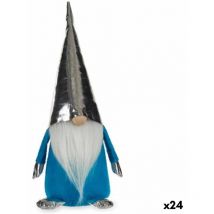 Krist+ - Figurine décorative gnome bleu white argenté polyester bois sand 12 x 32 x 13 cm (24 pcs.)