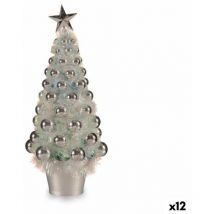 Krist+ - Décoration de sapin de Noël Figure en polypropylène argenté Animaux de compagnie 16 x 37,5 x 16 cm (12 pièces)