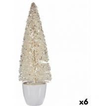 Krist+ - Christmas Tree Decoration Figure White Plastic 10 x 33 x 10 cm (6 pièces)