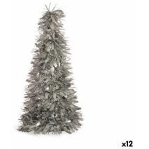 Krist+Christmas Tree Decoration Figure Silver Tinsel Polypropylene Pet 27 x 45,5 x 27 cm (12 pcs)