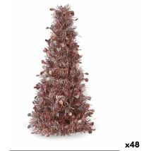 Krist+ - Christmas Tinsel Christmas Tree Decoration Figure White Pink Polypropylene Pet 18 x 31 x 18 cm (48 pieces) - Brand ean : 4899888654193
