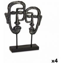 Figurine décorative visage noir 27 x 32,5 x 10,5 cm (4 pièces)