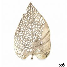 Gift Decor - Figurine décorative feuille d'or métal 40,5 x 4 x 26 cm (6 unités)