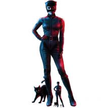 Figurine en carton Catwoman Costume Rouge et Bleu - Zoé Kravitz - Batman Film 2022 - Haut 169 cm