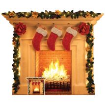 Star Cutouts - Figurine en carton Cheminée et décoration de Noël -Haut 101 cm