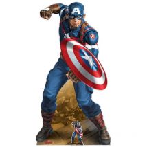 Star Cutouts - Figurine en carton Marvel Comics Captain America Vibranium h 183 cm