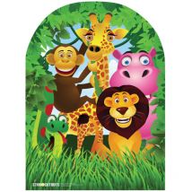 Star Cutouts - Figurine en carton passe-tête enfants Dessin les animaux de la jungle Hauteur 120 cm