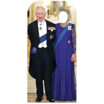 Star Cutouts - Figurine en carton Passe-Tête Roi Charles iii et Reine consort Camilla Parker Bowles - Haut 193 cm
