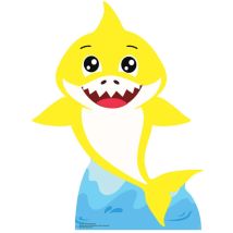 Star Cutouts - Figurine en carton Baby Shark bébé jaune -Haut 93 cm