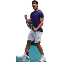 Figurine en carton – Carlos Alcaraz – Joueur de Tennis Professionnel Espagnol - Haut 185 cm