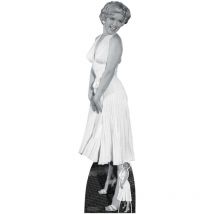 Star Cutouts - Figurine en carton – Marilyn Monroe en robe blanche ivoire - Haut 168 cm