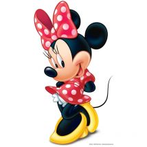 Star Cutouts - Figurine en carton Minnie Mouse robe à pois et mains derrière le dos -Haut 89 cm