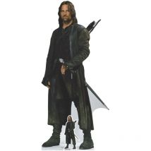 Star Cutouts - Figurine en carton Aragorn tout de noir vêtu avec son épée - Le Seigneur des Anneaux - Haut 192 cm