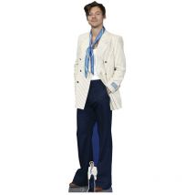 Star Cutouts - Figurine en carton Harry Styles - Veste Blanche - Chanteur et Acteur Britannique - Haut 186 cm