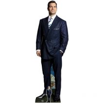 Star Cutouts - Figurine en carton Henry Cavill - Costume Noir et Chemise Blanche - Acteur Britannique - Haut 186 cm