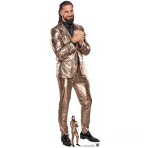 Star Cutouts - Figurine en carton Seth Rollins en costume doré - Catch wwe - Haut 186 cm
