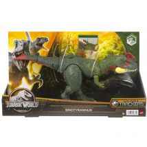 Mattel - Jurassic World Figurine articulée Sinotyrannus, Grand Dinosaure avec Mouvement d'Attaque et Dispositif de traçage, Jeu Physique et