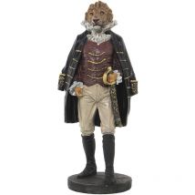 Figurine en résine Lion C/Costume 18X14X41 Cm