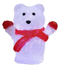 Figurine Lumineuse Led En Acrylique - Décoration De Noël - Modèle Au Choix Ours Polaire