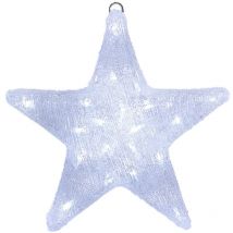 Deuba Etoile de Noël à led Blanc brillant 30 x 5 x 30 cm Pour l'intérieur et l'extérieur - Blanc