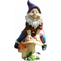 Soniatkia - Figurines de Nains de Jardin Décoration de Jardin Classique Résistante aux Intempéries Nains de Jardin en Résine, Champignons Drôles