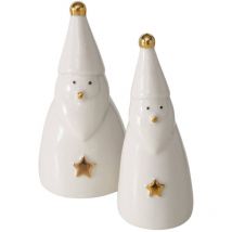 Figurines en porcelaine jelki, Pères Noël blancs