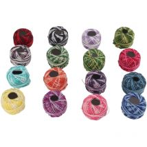 Feiyue - Fil à crocheter Fil à broder coloré Fil à broder en coton diy pour point de croix Broderie à l'aiguille Broderie à la main, matelassage,