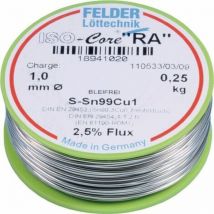 Felder - Fil d'apport de soudure ISO-Core ra 1 mm 250 g S-Sn99Cu1
