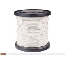 Donau Elektronik 218-55-100 Fil de câblage 2 x 0.14 mm² blanc 100 m