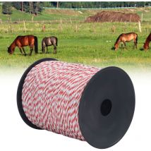 Rapanda - Fil de clôture électrique, rouleau de fil de clôture pour bétail portable de 500 m, corde conductrice en acier inoxydable, fil de clôture