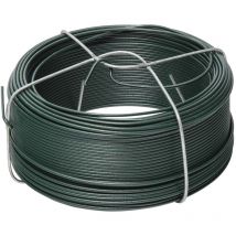 Werka Pro - Fil de fer plastifié vert avec support 50m ø 0,8 x 1,2 mm