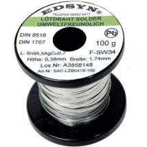 Fil à souder – 100g – EDSYN SAC-LZB 0418 – Alliage Sn95.5AgCu0.7, Ø 1.74 mm