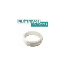 Fil d'étendage plastifié blanc - Diamètre 2 mm, Longueur 25 m