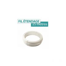 Fil d'étendage plastifié blanc - Diamètre 2.75 mm, Longueur 25 m