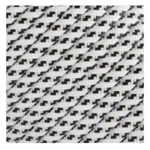 Fil électrique - 2x0.75mm2 - Sur mesure - Zébré Blanc et noir