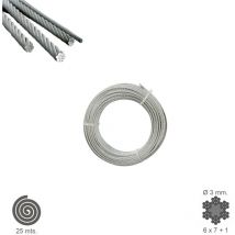 Fil galvanisé 3 mm. (rouler 25 mètres) Pas d'élévation