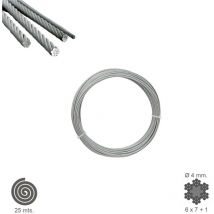 Câble galvanisé 4 mm (rouleau 25 mètres) non levage