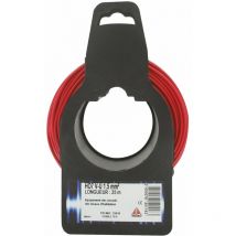 Fil électrique H07 v-u 1,5 mm² 25 rouge