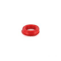 Fil électrique rigide - H07VU - 1,5mm² - Rouge - VU1,5R - Couronne de 100m