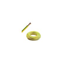 Fil Isolé Souple Vert/jaune - Ho7vk 4mm2 - En Rouleau De 100 Mètres - Vk4v/j