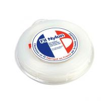 Fil nylon 2,4 mm x 90 m Rond Blanc Blister