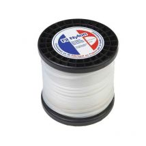 Fil nylon 3,3 mm x 45 m rond, blanc, bobine