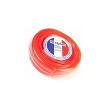 Fil nylon 4 mm x 9 m. Carré. Orange. Blister. Fil débroussailleuse