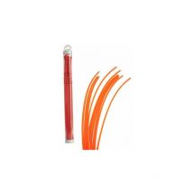 Fil nylon 75 brins de 2,4 mm. Carré. Orange. Tube. Fil débroussailleuse