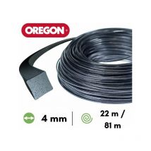Fil nylon / alu carré Oregon Nylium débroussailleuse 4 mm 22 mètres